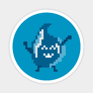 Pixel Art - Water Dance - blue Magnet